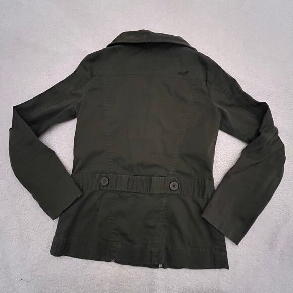 Volcom Military Style Green Button Jacket Women’s Sz SM - Picture 6 of 12